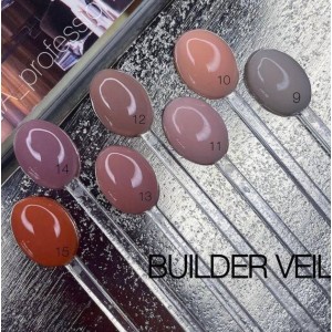 Гель для нарощування Saga Professional Builder Gel Veil 09, молочний, 15 мл. Photo 2